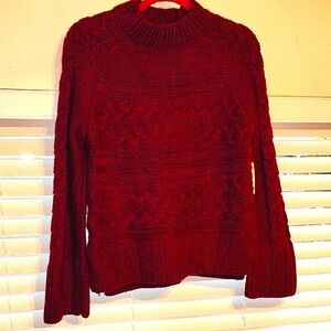 St. John's Bay Woman's Classic Plum Round Neck Sweater, Size: PM, NWT